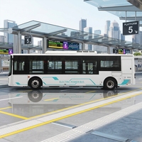 Nouveau Bus Urbain Électrique pour Passagers, Alimentation par Batterie EV, 10 m, 30 Places, Conduite à Gauche, Vente Directe Usine