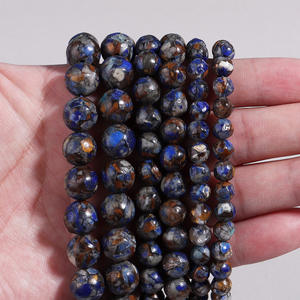 Pierre de Pierre perles rondes en vrac bijoux à bricoler soi-même accessoires Bracelet perles Lapis Lazuli perles rondes - Product Image 2