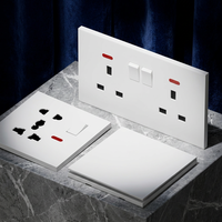 KESHIQI Interrupteur mural et prise ultra-minces de type 86, ignifuges, en PC, personnalisables avec logo, certifiés CE, pour maison et hôtel – Vente chaude