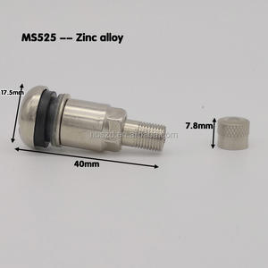 วาล์วลมยาง MS525โลหะผสมสังกะสีกระพริบหัวฉีดแบบไม่มียางใน - Product Image 2