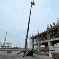 Grue araignée RST L-235 3t avec flèche articulée, grue araignée électrique compacte 5t 8t 12t avec nacelle pour personnel