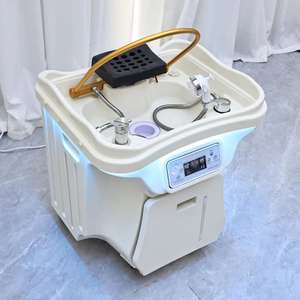 Lujoso Lavacabezas Portátil Moderno con Cascada para Terapia Capilar y Spa, Sin Plomería, Fregadero de Champú Ajustable con Reposapiés, Material ABS - Product Image 4