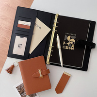 Premium Custom A5 Ringbuch Notebook PU Leder Hardcover Business Planer Zeitschriften Geschenk box Set für Frauen mit benutzer definiertem Logo