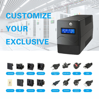 Alimentation sans interruption hors ligne monophasée 650VA 360W 220V 230V AVR avec batterie de secours pour ordinateur portable, routeur Wi-Fi et bureau à domicile
