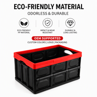 Boîte de rangement pliable de grande capacité 120L pour le camping, organisateur de coffre de voiture multifonctionnel pliable, caisse de rangement en PP avec couvercle pour les voyages