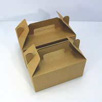 Boîtes d'emballage en papier personnalisées par le fabricant, boîtes à emporter en carton avec poignée, carton alimentaire pour emballer la poulet frit