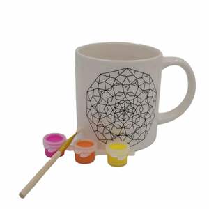 5-7 वर्ष की आयु के बच्चों के लिए यूनिसेक्स 6-रंग डिय सिरेमिक कप पेंटिंग सेट - Product Image 3