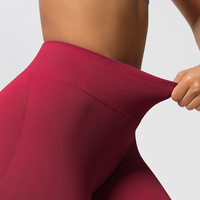 Leggings sans couture pour femmes, effet push-up, taille haute, extensible dans les quatre sens, en spandex/nylon, leggings d'entraînement personnalisés