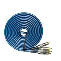 Câble audio RCA HiFi avec connecteur plaqué or pour amplificateurs de voiture, caissons de basses et équipements domestiques, 1 mâle 2 femelles