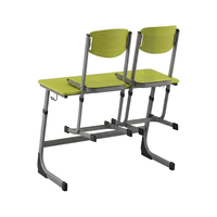 Ensemble de mobilier scolaire pour salle de classe à deux places, chaises et tables d'école