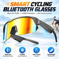 Lunettes de cyclisme intelligentes 5.3 44g UV400 130mAh 4-5H Musique Commande tactile Étanche IPX-4 Type-C Audio ouvert 50H en veille Lentille anti-vent