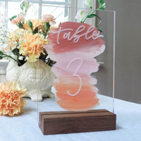 Invitations de mariage personnalisées en acrylique, impression UV, écologiques, cartes de remerciement personnalisées, panneaux de table
