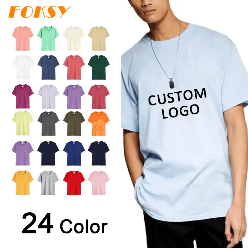 China 100% Custom Unisex Cotton Clothing T-shirt With No-minimun Men's Personnalisable Customized Logo tshirt