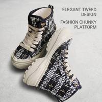 Vente en gros de baskets montantes à plateforme pour femmes, personnalisées, tendance, à semelle épaisse, en cuir respirant, pour la marche et le sport, style décontracté