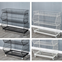 5 Ebenen mehr schicht iger Korb Lager regal Display Stand Rack