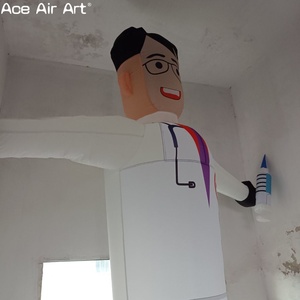 Tube gonflable personnalisé pour homme médecin pour la publicité hospitalière agitant le caractère aérien du danseur du ciel pour les promotions médicales et pharmaceutiques - Product Image 5