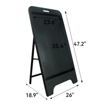 Panneau publicitaire pliable en plastique en forme de A, imperméable, support d'affiche portable, panneau publicitaire pour affichage intérieur et extérieur