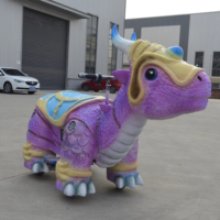 Trottinette électrique animatronique dinosaure à monnayeur pour enfants, modèle de parc d'attractions, trottinette dinosaure pour centre commercial
