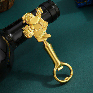 Christmas Bottle Opener Zinc Alloy Gold Snowman Design For <b>Holiday</b> Gifts - Product Image 1