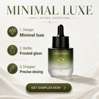 Flacons compte-gouttes de luxe en verre de 30 ml, 40 ml, 80 ml, 100 ml pour huiles essentielles, sérums et huiles capillaires, avec boîte