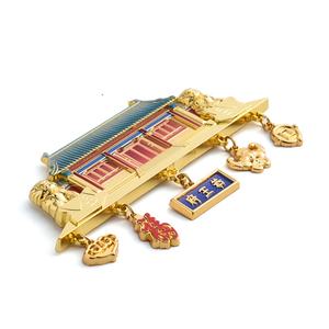 Imán de Refrigerador con Colgante de Diseño de Edificios Tradicionales Chinos, Recuerdo Turístico - Product Image 2