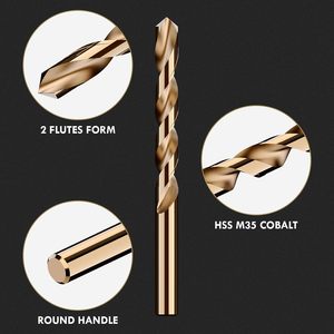 HSS M35 Twist Khoan <span class=keywords><strong>Bit</strong></span> của Kim Loại Jobber Chiều Dài Twist Khoan <span class=keywords><strong>Bit</strong></span> Set Cho Kim Loại Cứng, Thép Không Gỉ Cắt Lỗ Saw - Product Image 2