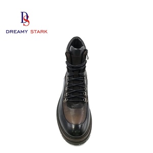 Bottes à lacets en cuir véritable haut de gamme pour hommes - Respirantes, confortables, antidérapantes, confortables toute l'année pour le bureau et la carrière - Product Image 4