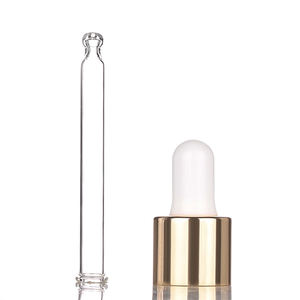 Din 18/410 Din 18/415หยดปิเปตแก้วเรียบเงาทองหรือเงินอลูมิเนียมหมวก - Product Image 4