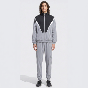 Chándal Unisex con Capucha, Sólido, Transpirable, Cortavientos, Ligero, de Poliéster/Nylon, Manga Larga, Cierre de Cremallera, Ajuste Holgado, Estilo Urbano - Product Image 1