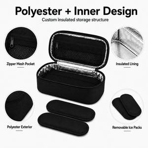 Custom Insulin Cooler Bag Portable Insulated Medical Travel Storage Case with Ice Packs for Diabetic Supplies - Product Image 2