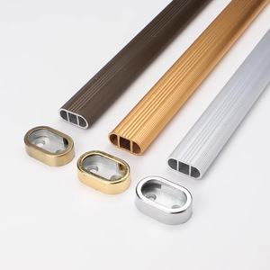 Tringle de penderie murale en alliage d'aluminium, non amovible, pour rangement de placard - Product Image 3