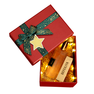 Cardboard paper christmas hamper packaging eve gift boxes christmas box with logo