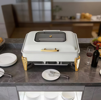 Réchaud de buffet en acier inoxydable 201 de qualité alimentaire, résistant aux hautes températures, de fabrication Zesheng, Guangdong
