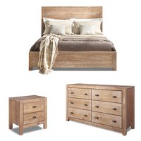 Neu eingetroffen: Modernes europäisches Design Holz-Schlafzimmermöbel-Set mit erweiterbarem Stauraum für Apartments und Hotels