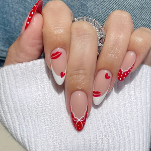 <span class=keywords><strong>Faux</strong></span> ongles en acrylique ABS style français romantique <span class=keywords><strong>rose</strong></span> avec lignes argentées, ongles artificiels à presser, <span class=keywords><strong>faux</strong></span> ongles effet <span class=keywords><strong>bonbon</strong></span> - Product Image 6