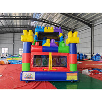 Toboggan gonflable commercial pour enfants, château gonflable coloré avec toboggan pour fêtes
