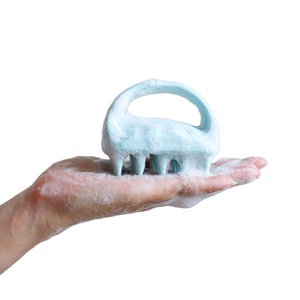 แปรงนวดผมซิลิโคนพร้อมโลโก้แบบกำหนดเอง แปรงขัดหนังศีรษะ แปรงนวดศีรษะ แปรงดูแลเส้นผม - Product Image 2