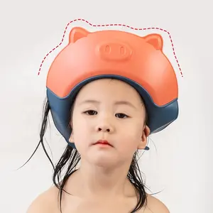 หมวกคลุมอาบน้ำปรับระดับได้,หมวกใส่อาบน้ำแชมพูปรับขนาดได้พร้อมที่ป้องกันหูมีหลายสีสำหรับอาบน้ำเด็กและทารก