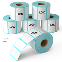 Label Thermal Langsung dari Pabrik, Kertas Stiker Barcode, Pencetakan Label Thermal, Kompatibel dengan Printer Desktop