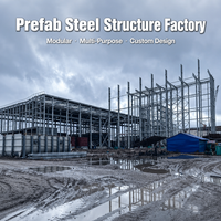 Bâtiment d'usine modulaire en structure d'acier préfabriquée, atelier industriel à ossature métallique personnalisée, grande portée