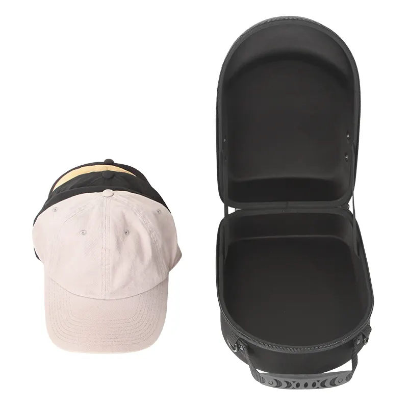 Fabrika özel dayanıklı baskı logosu sert kabuk Eva beyzbol şapkası taşıyıcı çanta, şapka taşıyıcı seyahat çantası, kap taşıyıcı kılıf