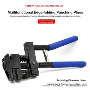 Pince multifonctionnelle pour plier et poinçonner les bords de tôles 45 #   Outil manuel robuste en acier pour le travail des métaux, la climatisation, la toiture et l'automobile - Product Image 3