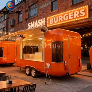 Chariot de cuisine mobile de rue pour la restauration rapide, chariot de vente ambulante de hot-dogs et de snacks, en acier inoxydable, prix d'usine, CE DOT - Product Image 1