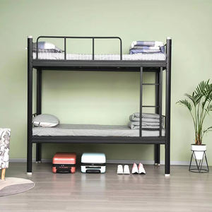 Nouveau design d'appartement en métal <span class=keywords><strong>lit</strong></span> superposé loft adulte pour adolescents et adultes <span class=keywords><strong>lit</strong></span> superposé en métal Twin Over Full Size avec escalier amovible - Product Image 4