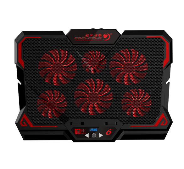 Wholesale Laptop Cooling Pad 6 Fans up to 17.3 Inch Notebook Cooler with 2 USB Ports Usb Notebook Laptop Cooler Stand