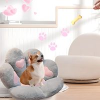 Coussin de siège en tissu peluche doux en forme de patte de chat, coussin de sol pour fauteuil de jeu, chaise d'ordinateur