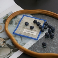 Sous-verres carrés en tissu d'été, sets de table en ramie isolants pour la chaleur, sets de table en tissu à bords surpiqués pour la cérémonie du thé.