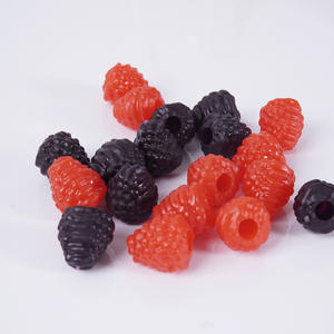 Fruits décoratifs artificiels de grande taille en forme de framboise, ornements pour la décoration de la maison pour Halloween et Noël, en résine - Product Image 4