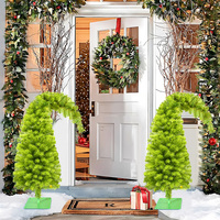 Arbre de Noël Grinch en PVC artificiel à succès, arbre de Noël fantaisiste pour la décoration de fête de Noël