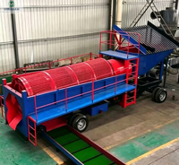 Équipement minier mobile : Usine de lavage d'or par trommel, Usine de récupération d'or